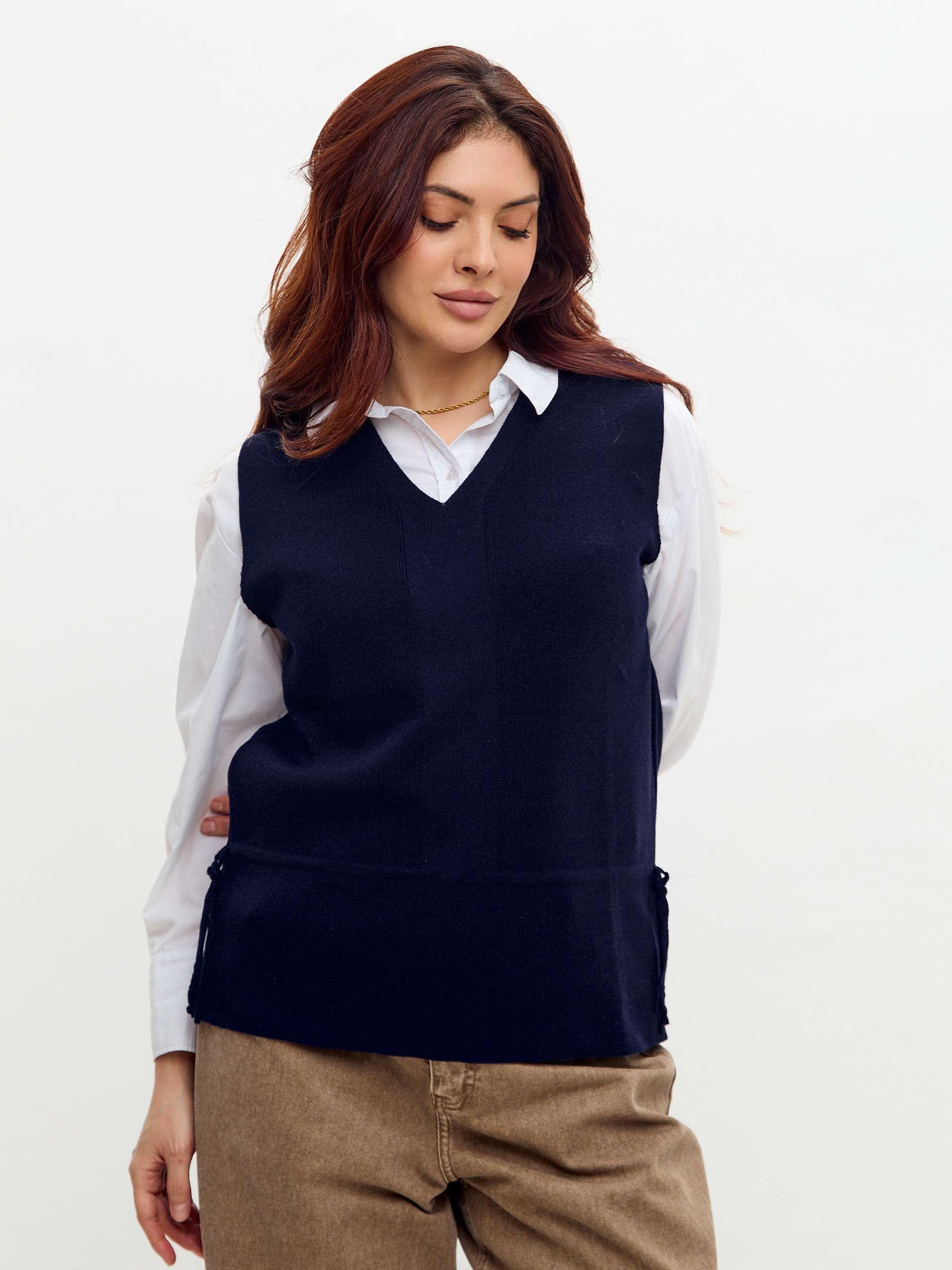 Жилет женский 241-1490 Мультитекс. Цвет синий.