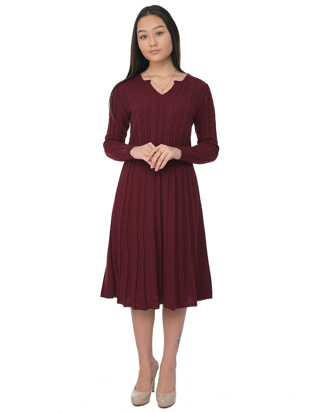 Платье женское 262-2830 Мультитекс. Цвет бордо.