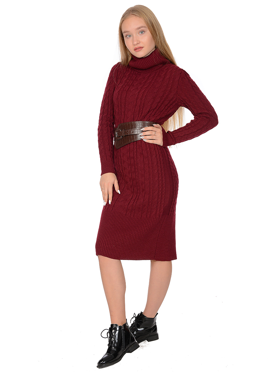 Платье женское 262-3531 Мультитекс. Цвет бордо.