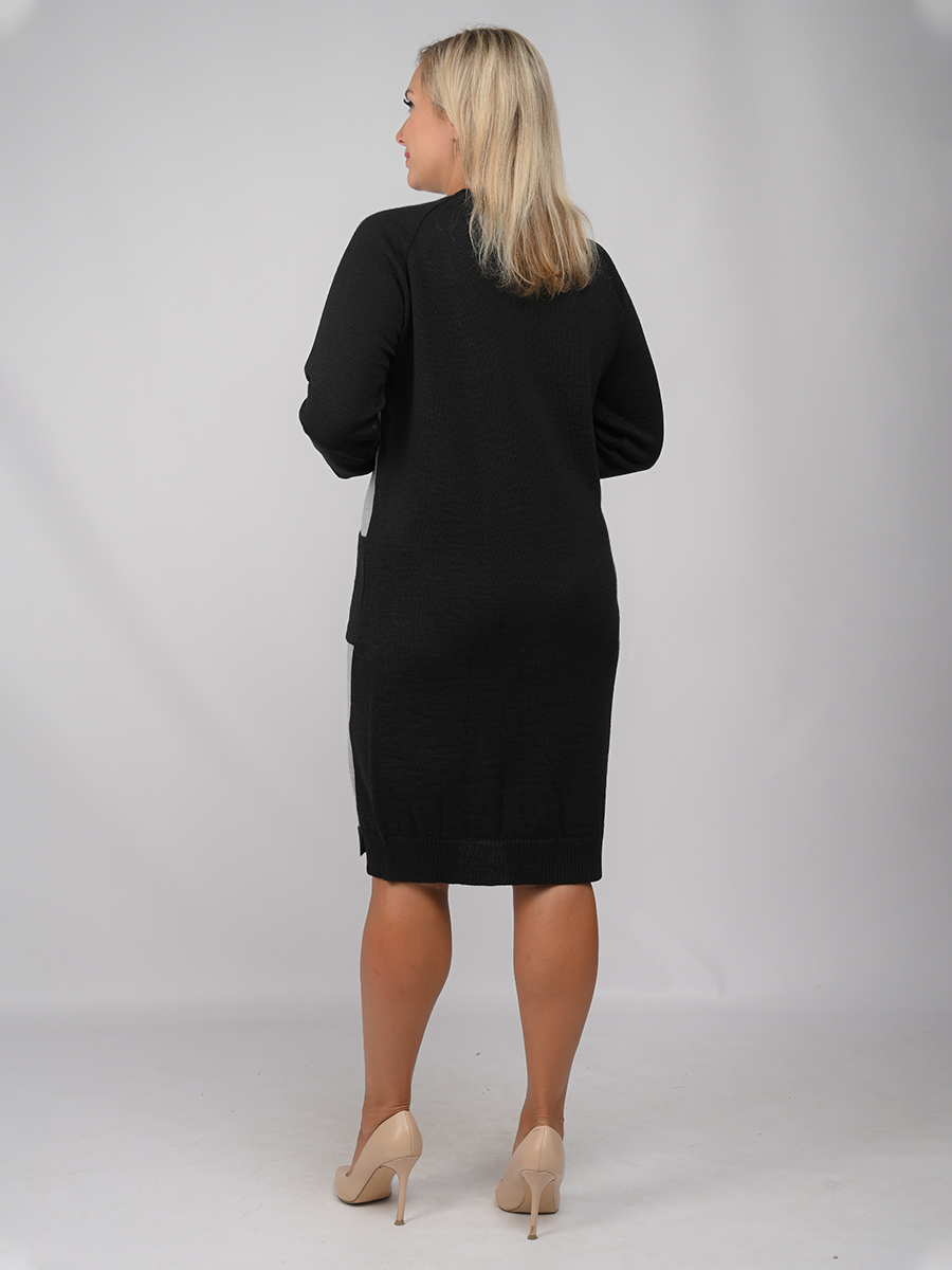 Платье женское 262-7321 Мультитекс. Цвет черный+серый.