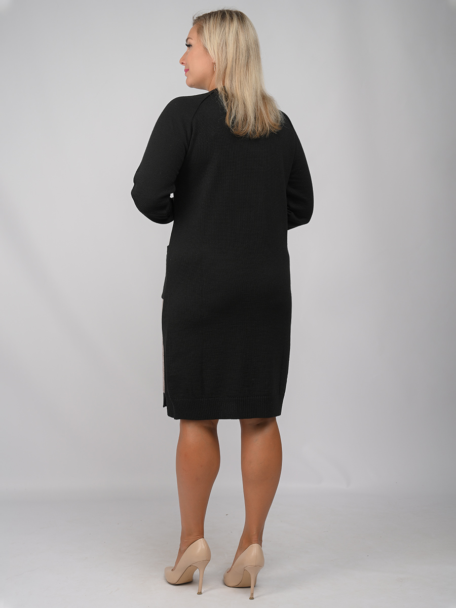 Платье женское 262-7321 Мультитекс. Цвет коричневый+чёрный.