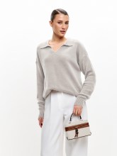 Джемпер женский 213-5642 Мультитекс. Цвет белый песок.