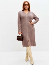 Платье женское 262-5639 Мультитекс. Цвет бежевый меланж темный.