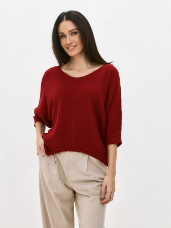 Джемпер женский 213-5643 Мультитекс. Цвет красный.