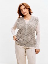 Жилет женский 241-5815 Мультитекс. Цвет жемчуг.