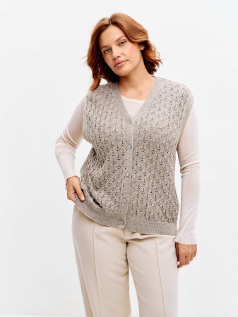 Жилет женский 241-5815 Мультитекс. Цвет жемчуг.