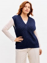 Жилет женский 241-5815 Мультитекс. Цвет синий.