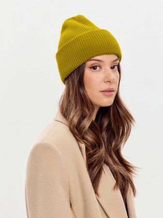 Шапка женская 291-5636 Мультитекс. Цвет желтый.