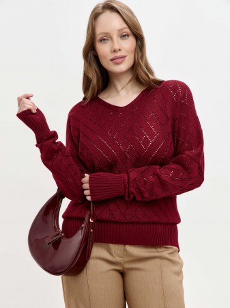 Джемпер женский 213-0129 Мультитекс. Цвет бордо.