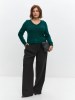 Джемпер женский 213-3151 Мультитекс. Цвет малахит темный.