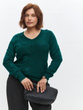 Джемпер женский 213-3151 Мультитекс. Цвет малахит темный.