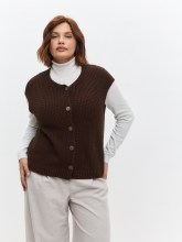 Жилет женский 241-2723 Мультитекс. Цвет коричневый меланж.