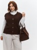 Жилет женский 241-2723 Мультитекс. Цвет коричневый меланж.