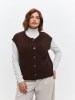 Жилет женский 241-2723 Мультитекс. Цвет коричневый меланж.