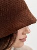 Шапка женская 291-5644 Мультитекс. Цвет шоколад.