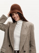 Шапка женская 291-5644 Мультитекс. Цвет шоколад.