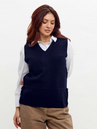 Жилет женский 241-1490 Мультитекс. Цвет синий.