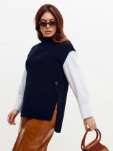 Жилет женский 241-7402 Мультитекс. Цвет синий.