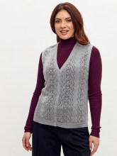 Жилет женский 241-9884 Мультитекс. Цвет серебро.