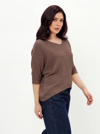 Джемпер женский 213-5643 Мультитекс. Цвет серокоричневый.