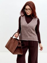 Жилет женский 241-2900 Мультитекс. Цвет бежевый меланж.