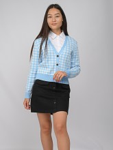 Жакет женский 222-7367 Мультитекс. Цвет голубой+молочный.