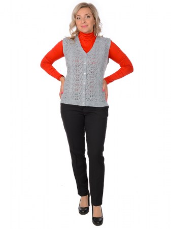 Жилет женский 241-9884 Мультитекс. Цвет кукушка меланж.