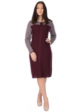 Платье женское 262-1480 Мультитекс. Цвет бордо+серый.
